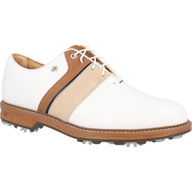 FootJoy’s Premiere Series Packard LX Golf Shoe in White / Tan / Navy