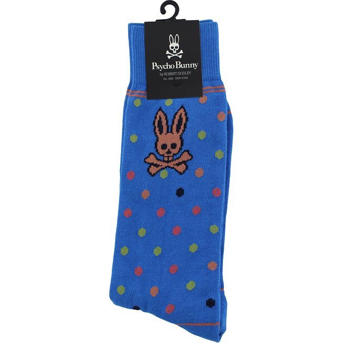 psycho bunny blue polka dot socks